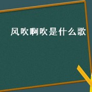 风吹啊吹是什么歌