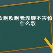 吹啊吹啊我赤脚不害怕是什么歌（吹啊吹是什么歌曲里面的歌词）