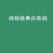 诗经经典古诗词（诗经儿童古诗词）