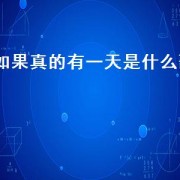 如果真的有一天是什么歌（歌词 *** 是如果有一天是什么歌）