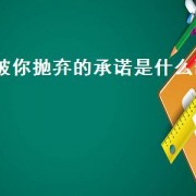 被你抛弃的承诺是什么歌（破碎的承诺是什么歌）