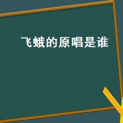 飞蛾的原唱是谁