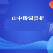 山中诗词赏析