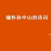缅怀孙中山的诗词