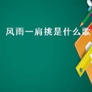 风雨一肩挑是什么歌（千斤重担一肩挑是什么歌）