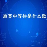 寂寞中等待是什么歌