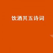 饮酒其五诗词（饮酒其五诗词翻译）