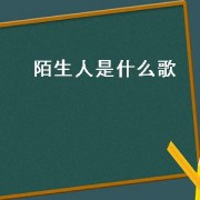 陌生人是什么歌