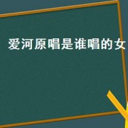 爱河原唱是谁唱的女