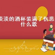 淡淡的酒杯装满了伤悲是什么歌（淡淡的酒杯装满了伤悲女版清唱）