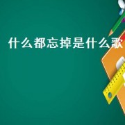 什么都忘掉是什么歌（什么都忘掉的歌曲）
