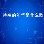 待嫁的年华是什么歌（待嫁的年华是什么歌的歌词）