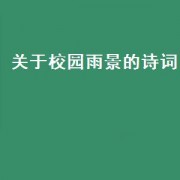 关于校园雨景的诗词