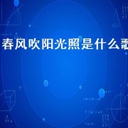 春风吹阳光照是什么歌（春风吹阳光照后面还有哪些歌词）