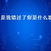 是我错过了你是什么歌