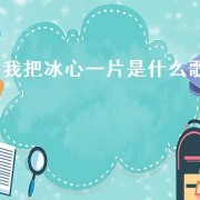 我把冰心一片是什么歌（歌词有一片冰心）