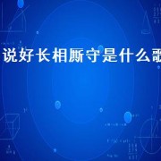 说好长相厮守是什么歌（说好的长相厮守下一句是什么）