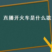 直播开火车是什么歌（主播一般开火车放的歌是什么）