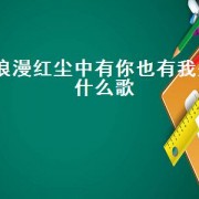 浪漫红尘中有你也有我是什么歌