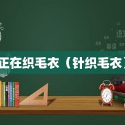 正在织毛衣（针织毛衣）
