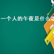 一个人的午夜是什么歌