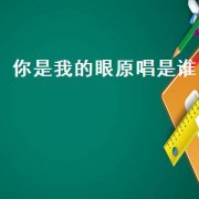 你是我的眼原唱是谁（你是我的眼沙哑版原唱）