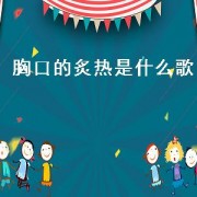 胸口的炙热是什么歌