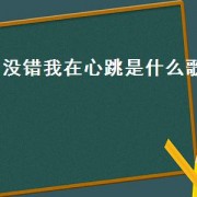 没错我在心跳是什么歌