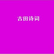古田诗词（古田的诗词唐诗）