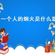 一个人的烟火是什么歌